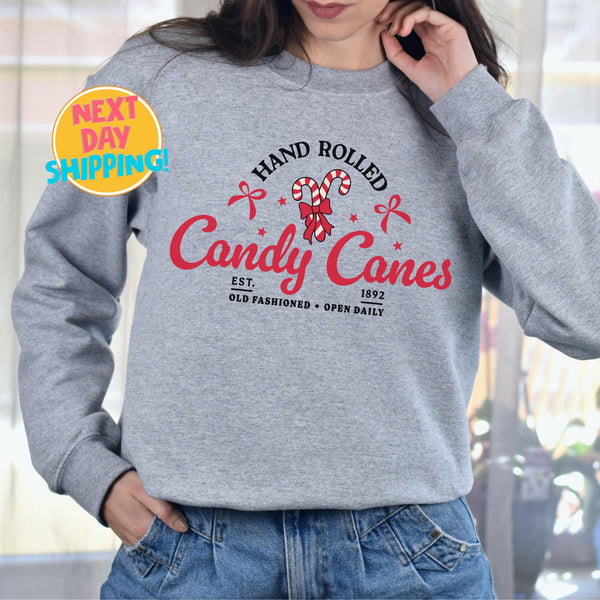 Candy Cane Shirt, Christmas Sweatshirt, Candy Cane Crewneck, Christmas Gift, Christmas Candy Shirt, Xmas Tee, North Pole Sweater