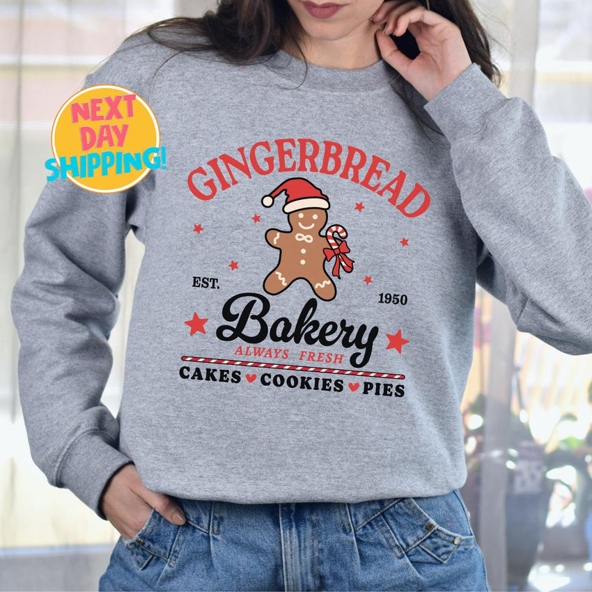 Gingerbread Sweatshirt, Christmas Sweatshirt, Gingerbread Sweater, Christmas Shirt, Christmas Gift, Xmas Family Sweater