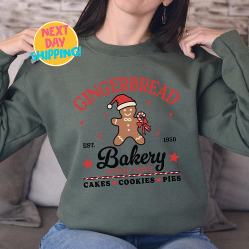 Gingerbread Sweatshirt, Christmas Sweatshirt, Gingerbread Sweater, Christmas Shirt, Christmas Gift, Xmas Family Sweater