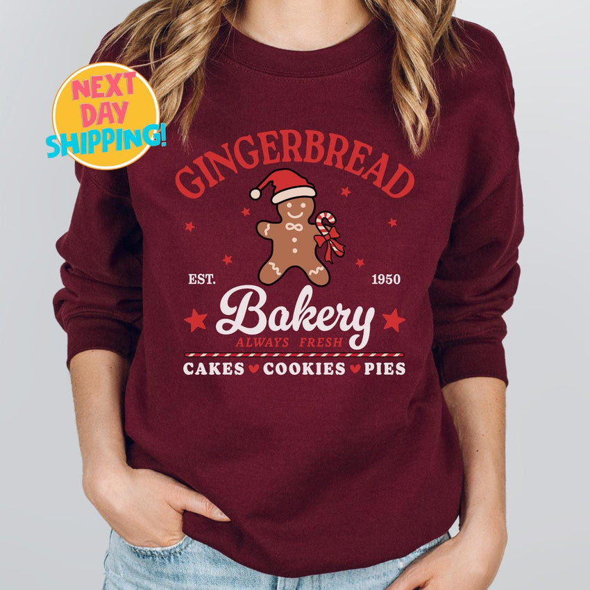 Gingerbread Sweatshirt, Christmas Sweatshirt, Gingerbread Sweater, Christmas Shirt, Christmas Gift, Xmas Family Sweater