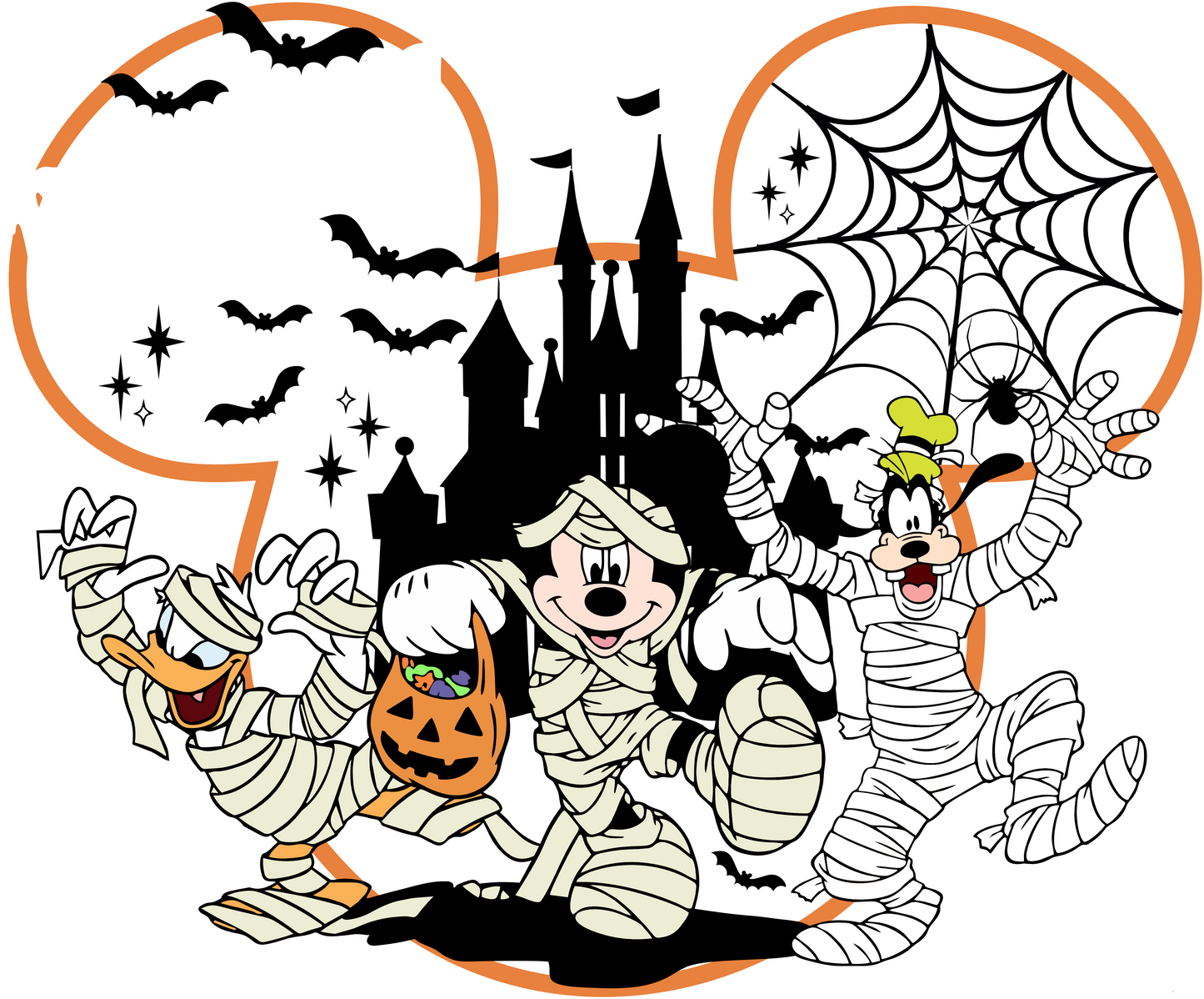 Retro Halloween Boo Mummy Friends 0027