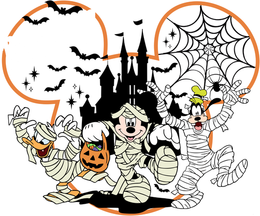 Retro Halloween Boo Mummy Friends 0027